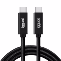 iggual Cable USB-C 3.2 Gen2x2 100W 5A 4K 1m nylon - Imagen 2