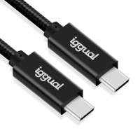 iggual Cable USB-C 3.2 Gen2x2 100W 5A 4K 1m nylon - Imagen 3