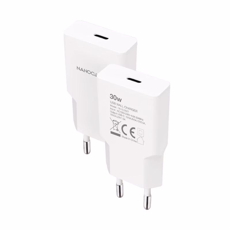 Nanocable Cargador USB-C/PD 30W Blanco - Imagen 2