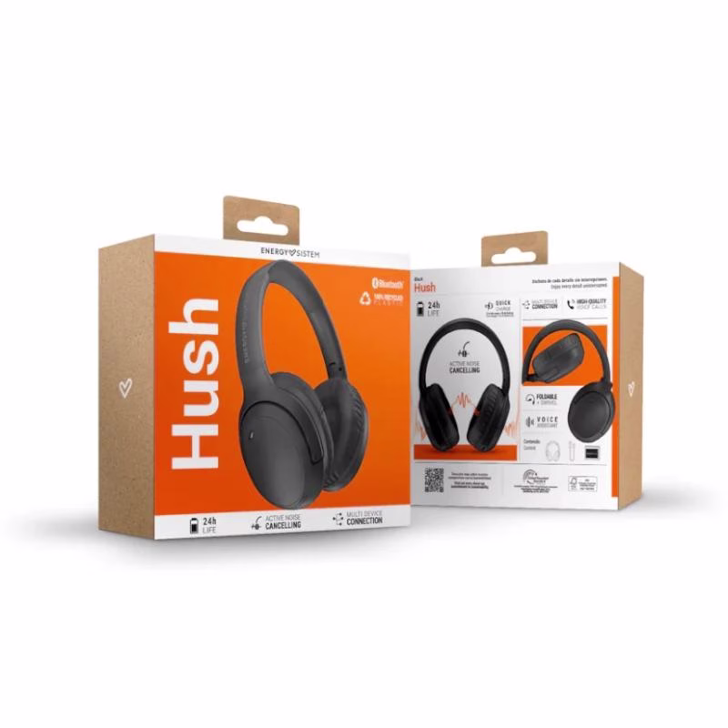 Energy Sistem Auriculares Hush Negro BT ANC - Imagen 4