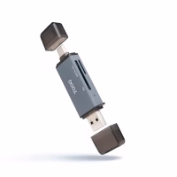 Tooq TQR-3001G Lector USB3.0 (USB-C+USB-A) SD/TF