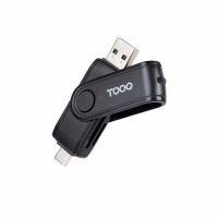 Tooq TQR-3003B Lector USB-C 2.0+USB-A 3.0 SD/TF