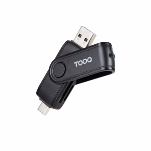 Tooq TQR-3003B Lector USB-C 2.0+USB-A 3.0 SD/TF