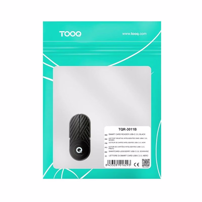 Tooq TQR-3011B Lector DNIe USB-C 2.0 Negro - Imagen 3