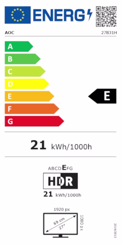 aoc 27b31h monitor 27" ips fhd 120mhz 4ms negro