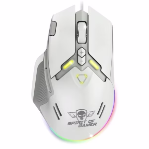 Spirit of Gamer Ratón Elite M60 Blanco RGB