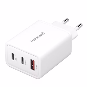 Intenso | Cargador pared GaN W65ACC| negro