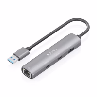 Aisens USB-A 3.0 Dock a RJ45 Hub 2xUSB-C 1xUSB-A