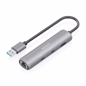 Aisens USB-A 3.0 Dock a RJ45 Hub 2xUSB-C 1xUSB-A