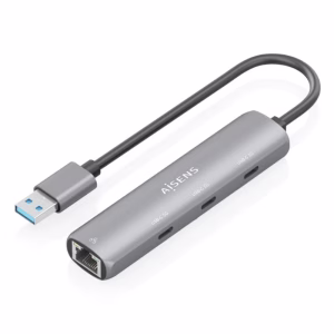 Aisens USB-A 3.0 Dock a RJ45 Hub 3xUSB-C 15cm