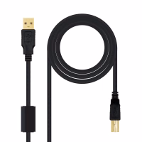 nanocable cable usb 2.0 impresora ferrita 5 m