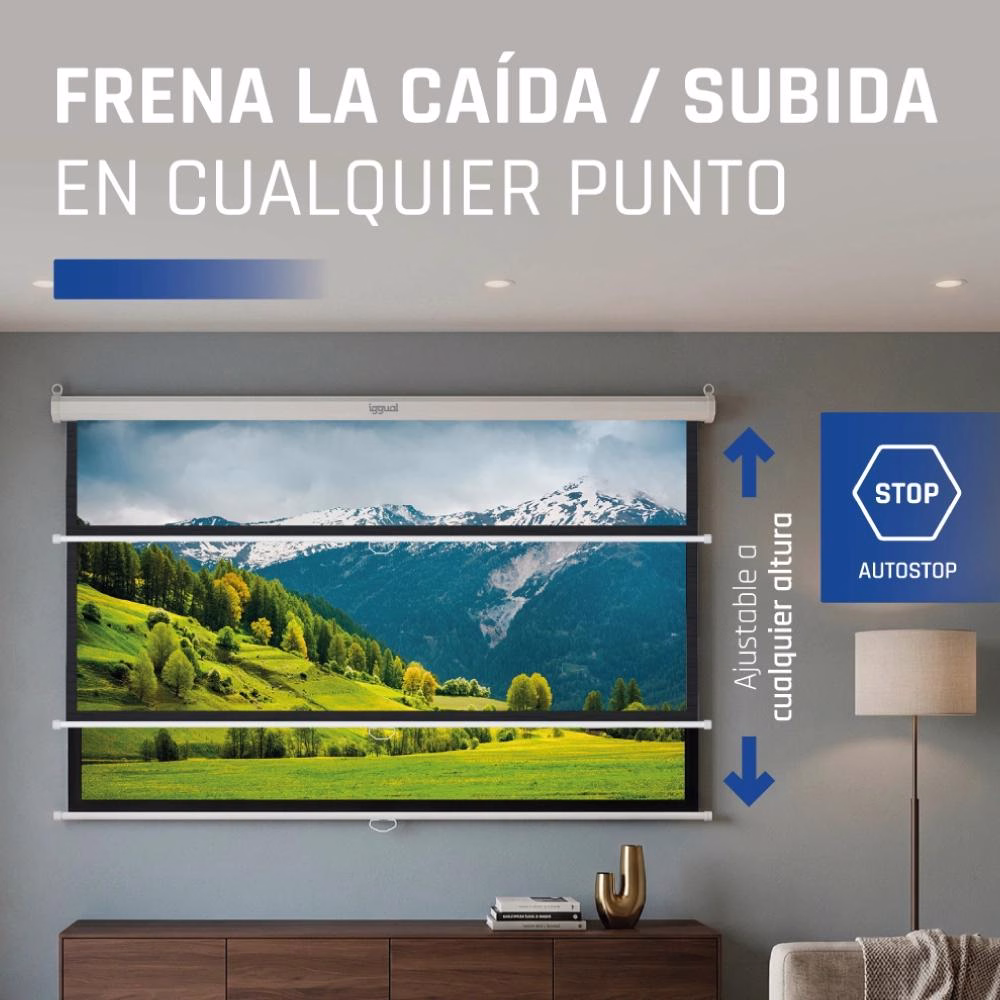 iggual Pantalla manual 16:9 92" 203x114 cm - Imagen 4
