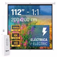 iggual Pantalla eléctrica 1:1 112" 200x200 cm