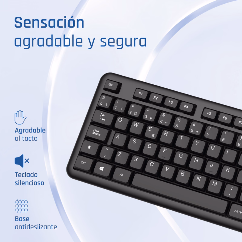 iggual teclado usb estándar ck office 105t negro