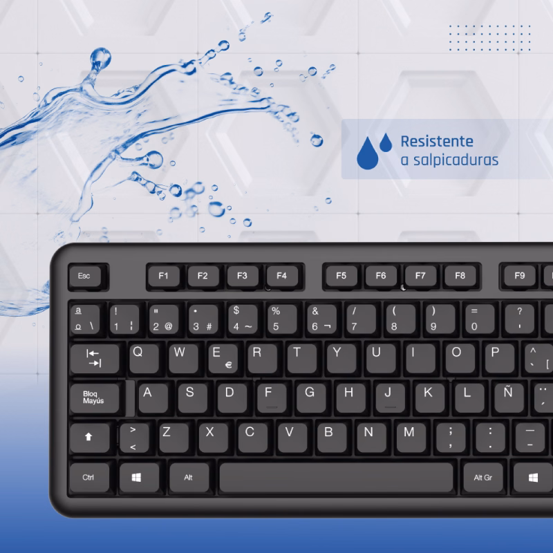 iggual teclado usb estándar ck office 105t negro