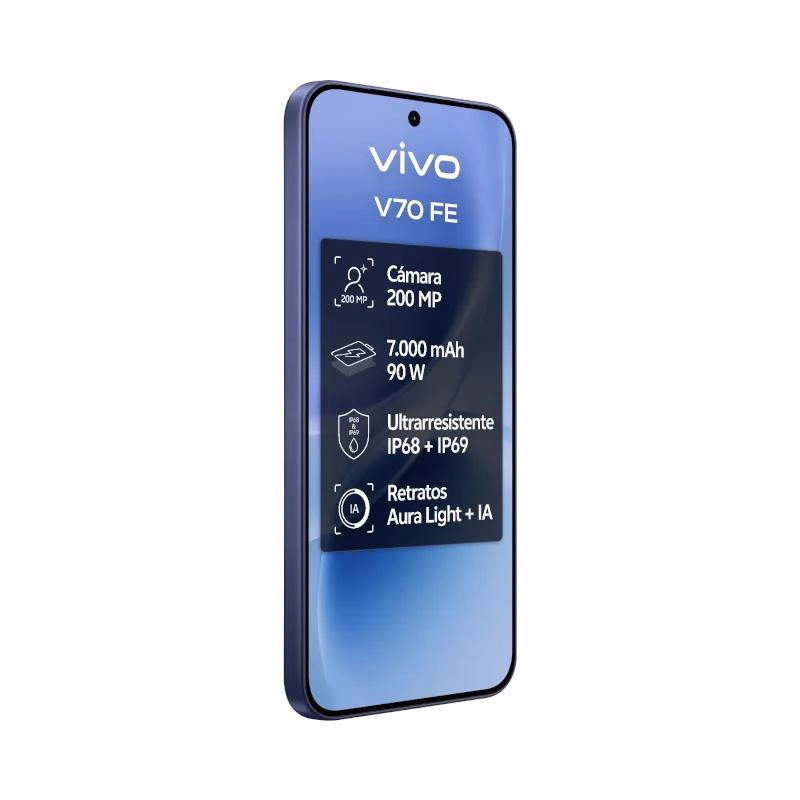 VIVO V70 FE 8Gb 256Gb 6.83" Bundle Ch90w+ Buds3 Azul - Imagen 3