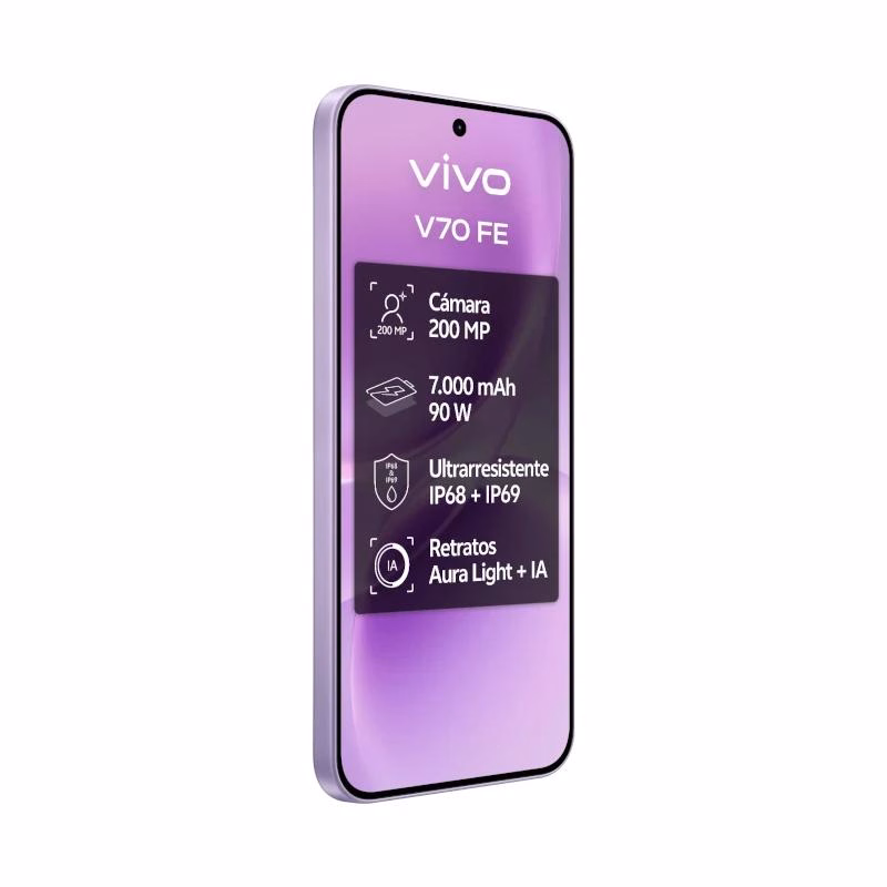 VIVO V70 FE 8Gb 512Gb 6.83" Bundle Ch90w+ Buds3 Purpura - Imagen 3