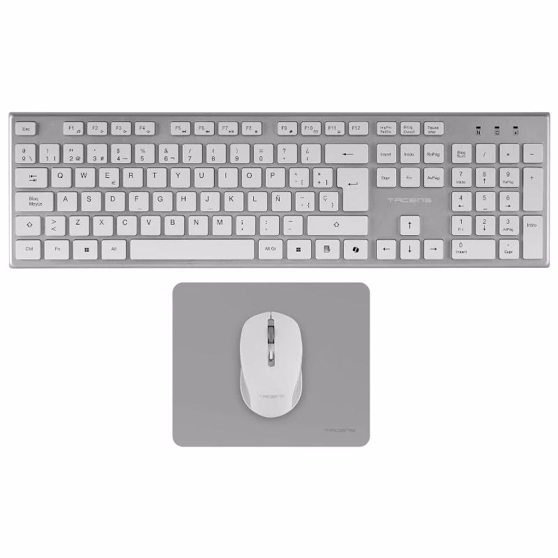 Tacens 3EN1 Teclado+Ratón+Alfom Inalámbrico Blanco - Imagen 2