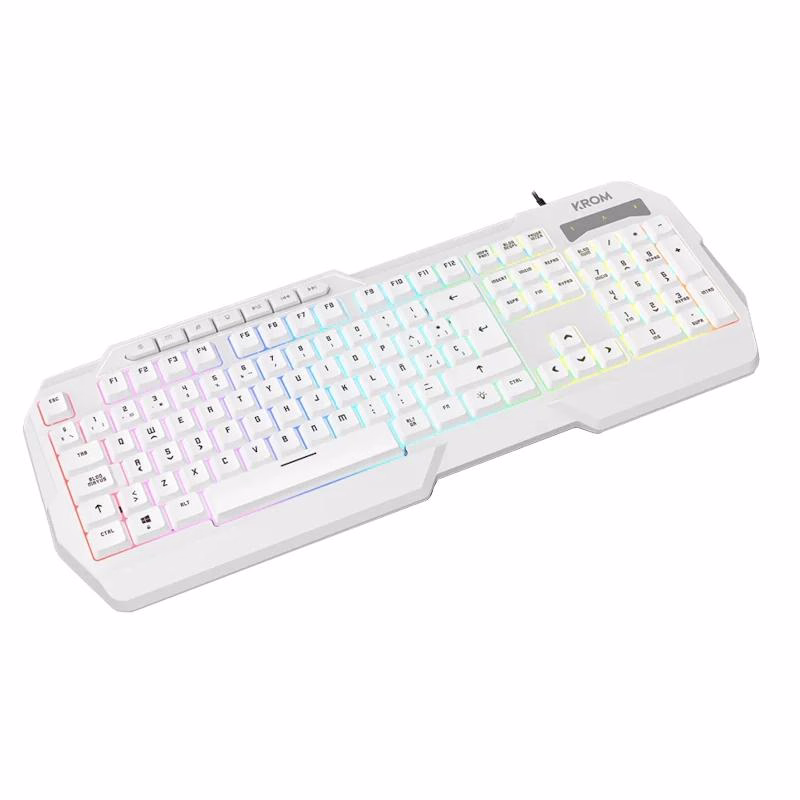 KROM KENTA PC Combo Teclado + Raton + Auriculares Gaming 4 en 1 RGB Blanco - Imagen 2