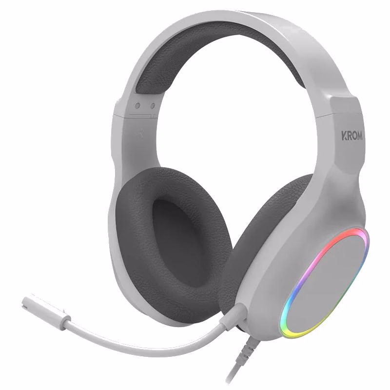 KROM KENTA PC Combo Teclado + Raton + Auriculares Gaming 4 en 1 RGB Blanco - Imagen 3