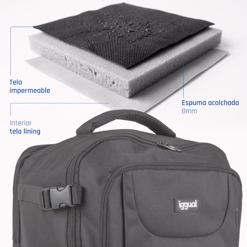 iggual mochila portátil 15.6" 17" voyage pro tech